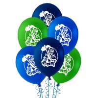 Ballons médiévaux en latex 25 cm - 6 unités