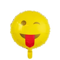 Ballon langue émoticône 46 cm