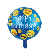 Ballon Emoji Joyeux Anniversaire 46 cm