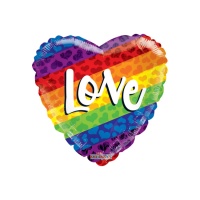 Ballon Gay Pride Love Heart 46 cm