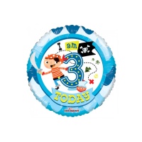 3 ballons d'anniversaire 46 cm