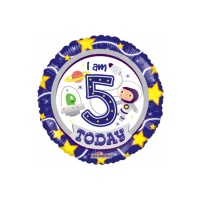 5 Ballon d'anniversaire 46 cm