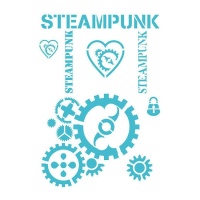 Pochoir engrenages Steampunk 20 x 28,5 cm - Artis decor - 1 unité