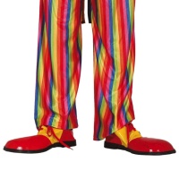 Chaussures de clown en plastique rouge et jaune