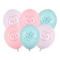 Ballons en latex de Gabby Maison de Poupées de 30 cm - 6 unités