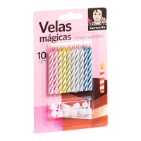Bougies magiques de couleurs - 10 unités