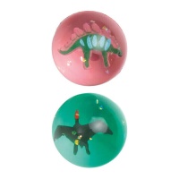 Boules de dinosaures 4,5 cm assorties - 2 unités