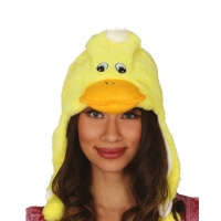 Chapeau jaune en forme de canard