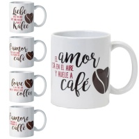 Mug 325 ml L'amour est dans l'air et sent le café - 1 unité