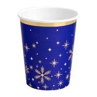 Verres de Noël bleu nuit 270 ml - 6 unités