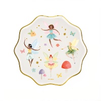 Assiettes à fées de 23 cm - 6 unités