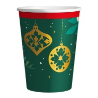 Coupes de Noël avec fleurs et boules 270 ml - 6 unités