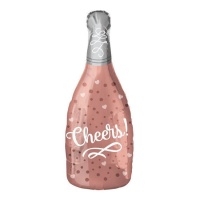 Ballon bouteille de champagne Cheers 66cm - Anagramme