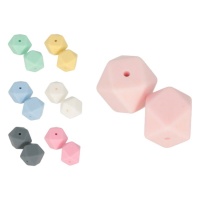 Perles hexagonales en silicone 1,7 cm - 2 pcs.