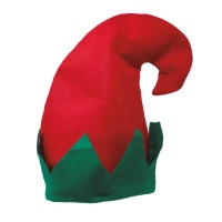 Chapeau de lutin rouge et vert