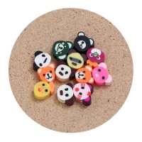 Perles d'animaux colorés 1 cm - 12 pcs.