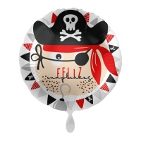 Ballon Happy Birthday Pirate 43 cm - Premioloon