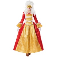 Costume d'époque rouge pour femmes