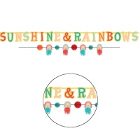 Vintage Rainbow Cloud Wreath - 2 unités