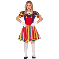 Costume de clown arc-en-ciel pour filles