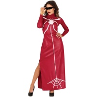 Costume d'héroïne araignée rouge pour femmes