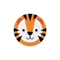 Assiettes tigre 17 cm - 8 pcs.