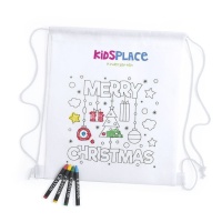 Sac à dos à colorier Joyeux Noël - 1 pièce