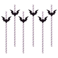 Pailles vampire lilas - 6 pcs.