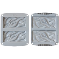Moule tablette en silicone pour chocolat ondulé 17,20 x 20,70 x 2 cm - 2 cavités - Decora