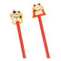 Stylo porte-bonheur en forme de chat - 1 unité