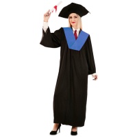Costume de diplômé avec casquette et toge pour adultes