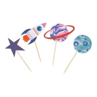 Capsules de cupcakes et de pics de l'espace extra-atmosphérique - PME - 48 pcs.