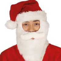 Bonnet de Père Noël avec barbe pour adultes