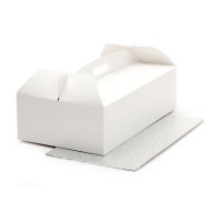 Boîte à gâteaux rectangulaire avec socle 36 x 21 x 12 cm - Decora