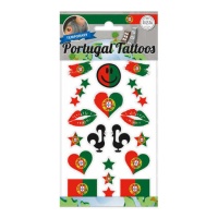 Tatouages temporaires assortis du Portugal - 1 feuille