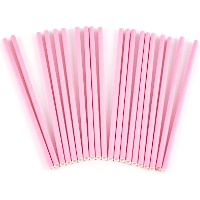 Pailles en papier roses - 20 unités