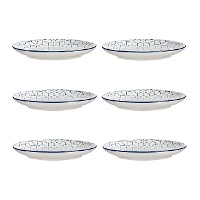 Assiette grecque bleue de 24 cm - 6 unités