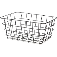 Panier en métal chromé de 30,3 x 22,5 x 14 cm