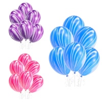 Ballons en latex marbrés 30 cm - 5 pièces