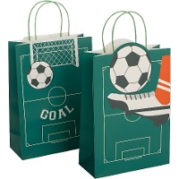 Sac cadeau sur le thème du football, 23 x 18 x 10 cm - 1 unité