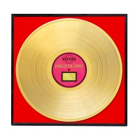 Cadre avec disque d'or pour le meilleur avec des étiquettes