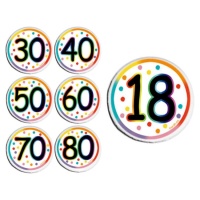 Badge d'anniversaire avec numéro
