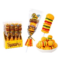 Brochettes de bonbons hamburger gélifiés 18 g - 20 unités