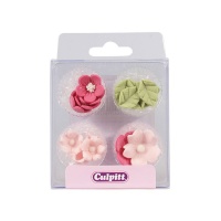 Mini figurines en sucre de fleurs et de feuilles - Culpitt - 16 unités
