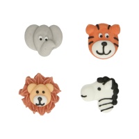 Figurines en sucre animaux de safari - FunCakes - 8 unités