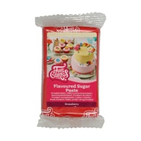 Fondant rouge aromatisé à la fraise 250 g - FunCakes