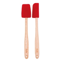 Set de spatules en silicone avec manche en bois 20 cm - Tala - 2 pcs.