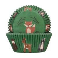 Capsules pour cupcakes Animaux de la forêt - FunCakes - 48 unités