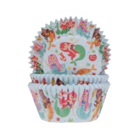 Capsules pour cupcake sirène - Maison de Marie - 50 pcs.