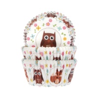 Capsules pour cupcake hibou - Maison de Marie - 50 pcs.